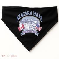 Americana Niagara Falls Scene Canada America Flags USA-Made Doggie Bandana thumb 0