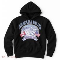 Americana Niagara Falls Scene Canada America Flags Hoodie thumb 0