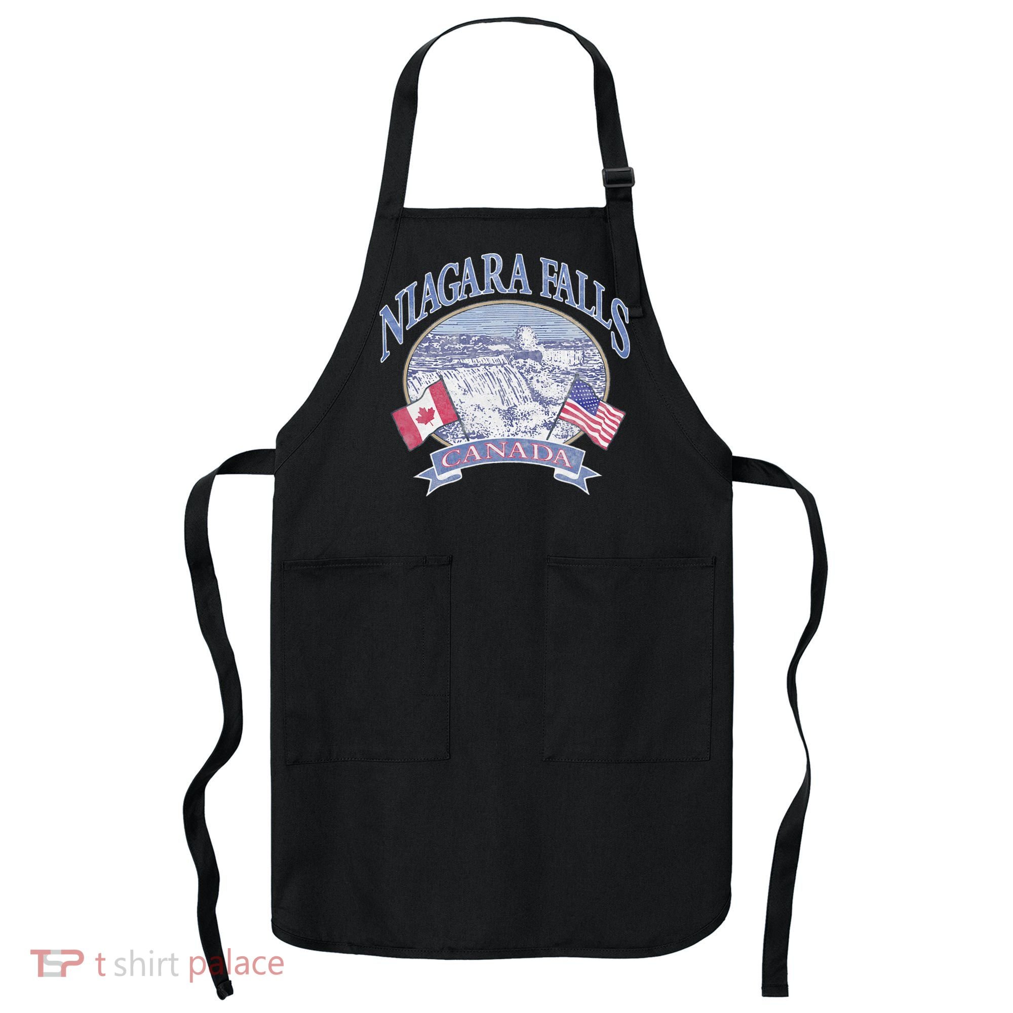 Americana Niagara Falls Scene Canada America Flags Apron