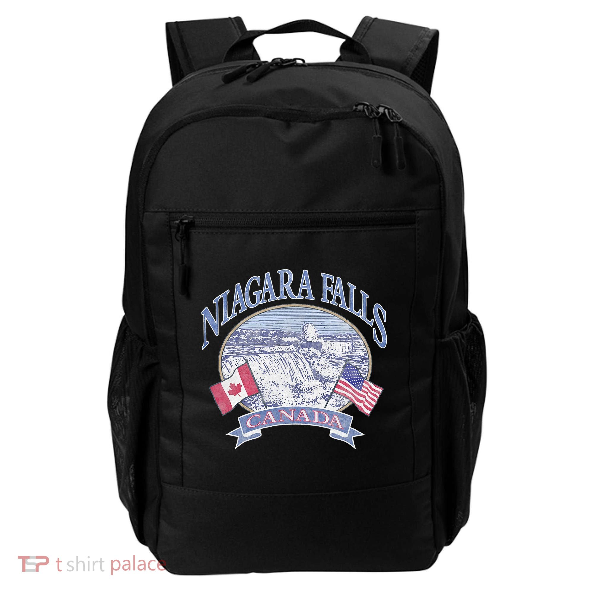 Americana Niagara Falls Scene Canada America Flags Backpack
