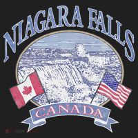 Americana Niagara Falls Scene Canada America Flags Beanie thumb 2