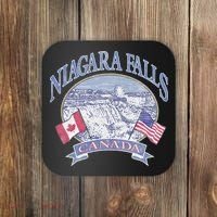 Americana Niagara Falls Scene Canada America Flags Coaster thumb 0