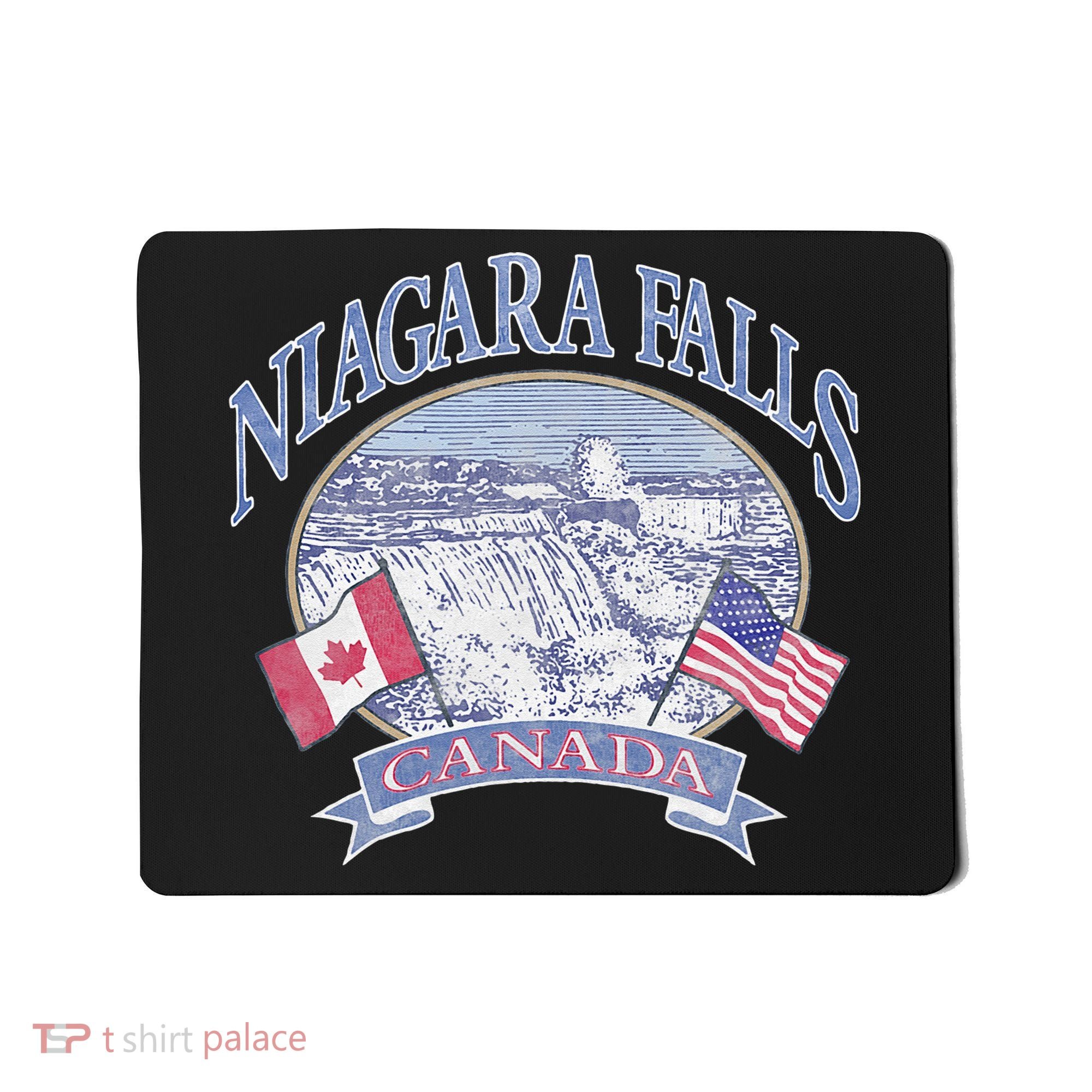 Americana Niagara Falls Scene Canada America Flags Mousepad