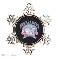 Americana Niagara Falls Scene Canada America Flags Ornament thumb 0