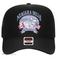 Americana Niagara Falls Scene Canada America Flags Hat thumb 0