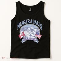 Americana Niagara Falls Scene Canada America Flags Tank Top thumb 2