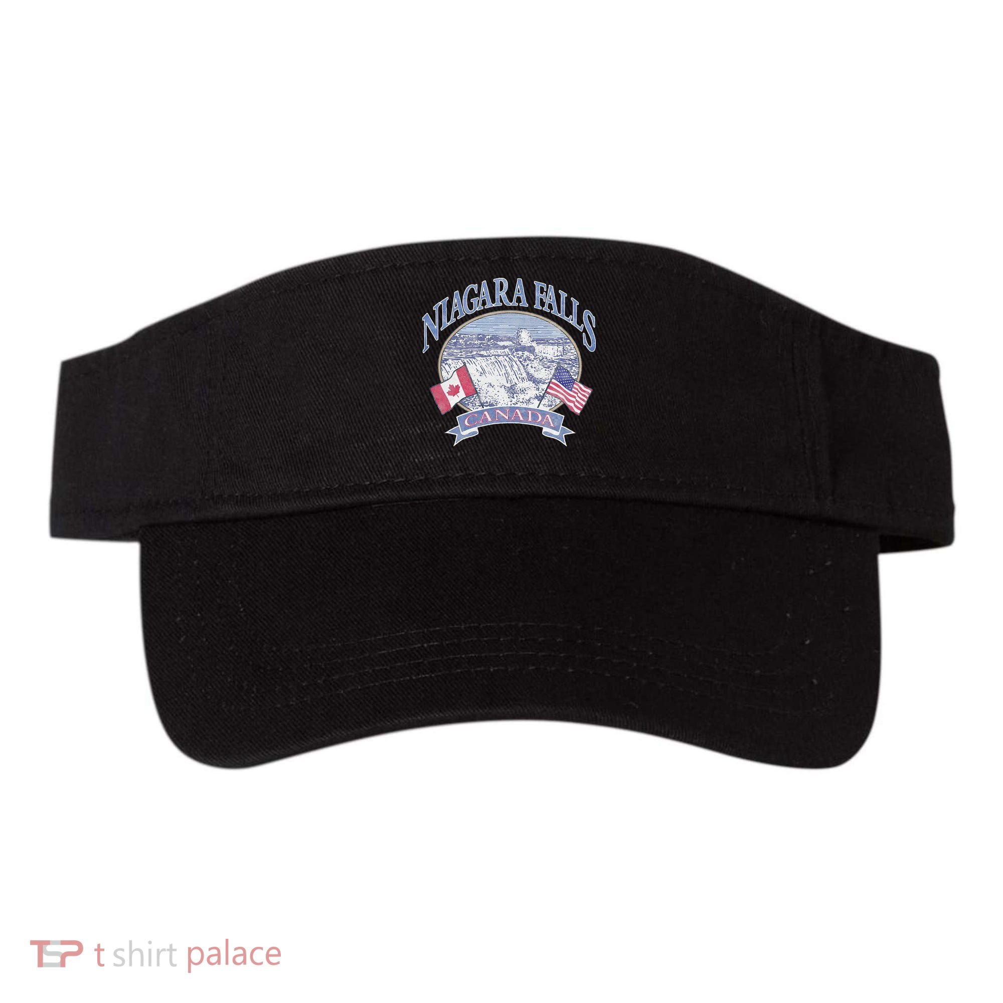 Americana Niagara Falls Scene Canada America Flags Visor