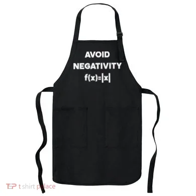 Avoid Negativity Funny Math Formula Apron