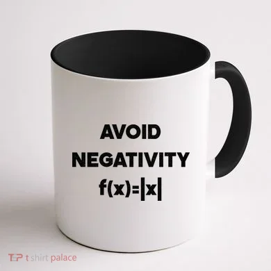 Avoid Negativity Funny Math Formula Coffee Mug back