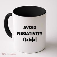 Avoid Negativity Funny Math Formula Coffee Mug thumb 0