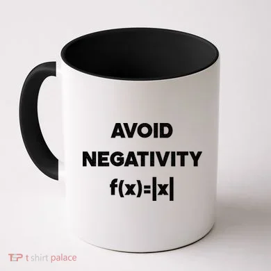 Avoid Negativity Funny Math Formula Coffee Mug