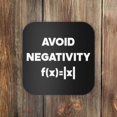 Avoid Negativity Funny Math Formula Coaster