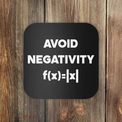Avoid Negativity Funny Math Formula Coaster