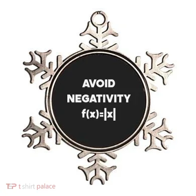 Avoid Negativity Funny Math Formula Ornament