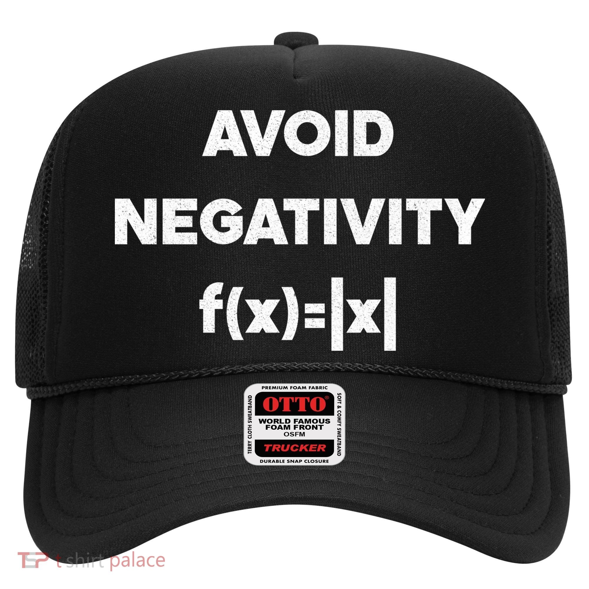 Avoid Negativity Funny Math Formula Hat