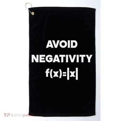 Avoid Negativity Funny Math Formula Golf Towel