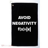 Avoid Negativity Funny Math Formula Golf Towel thumb 0