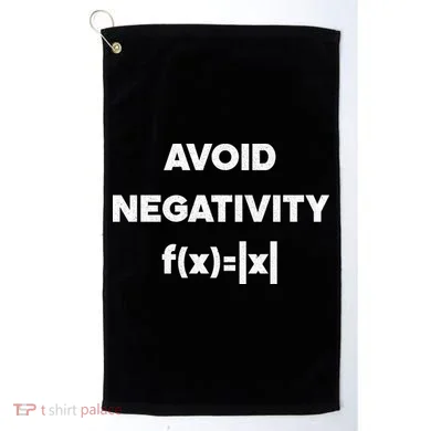 Avoid Negativity Funny Math Formula Golf Towel
