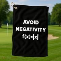 Avoid Negativity Funny Math Formula Golf Towel thumb 1