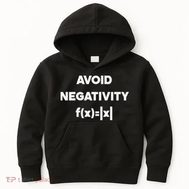 Avoid Negativity Funny Math Formula Kids Hoodie
