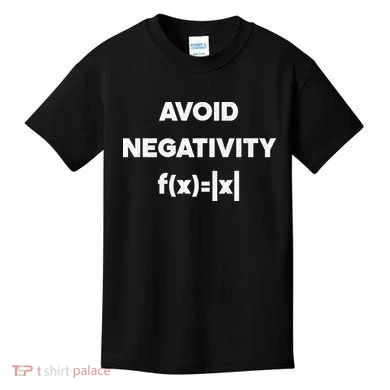 Avoid Negativity Funny Math Formula Kids T-Shirt