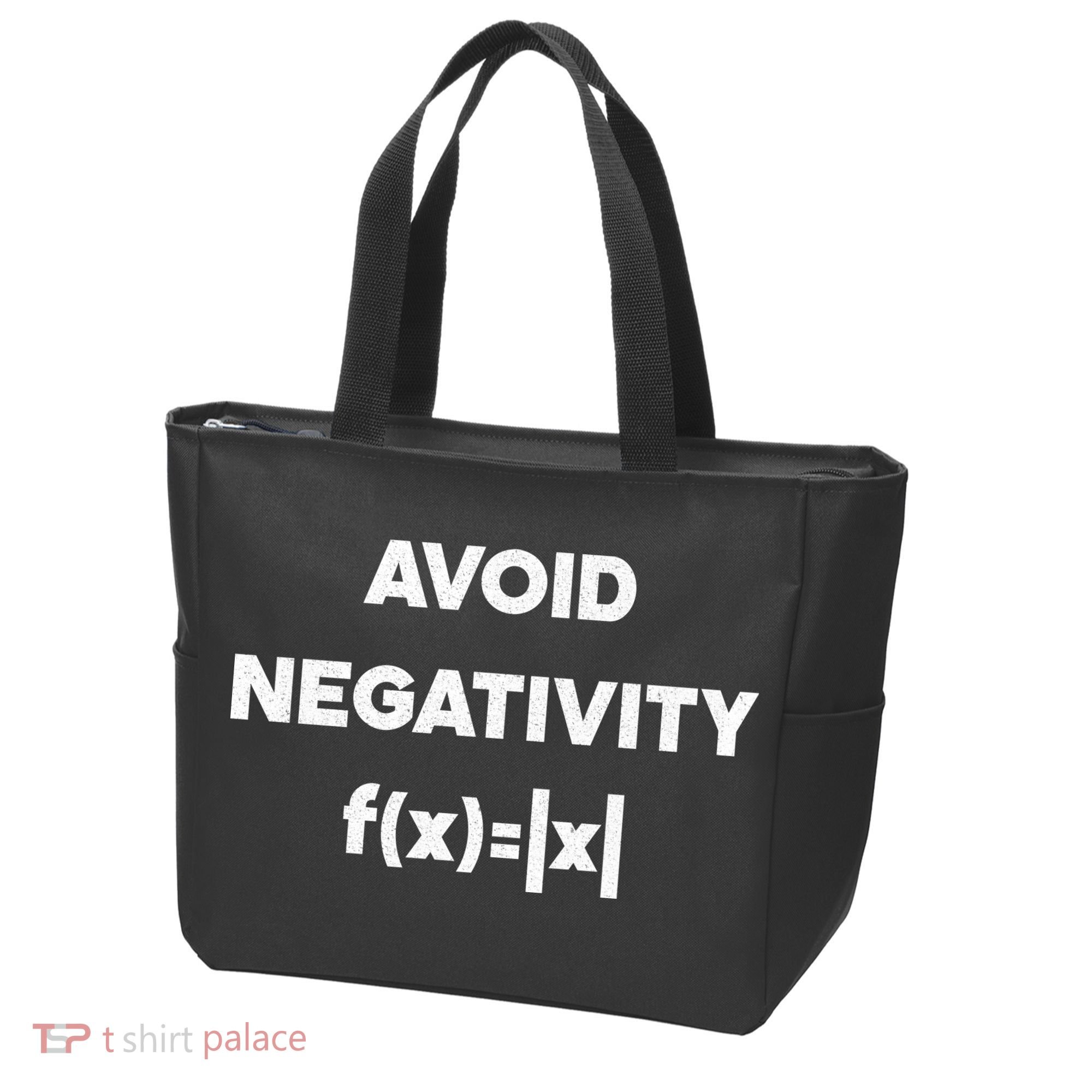 Avoid Negativity Funny Math Formula Tote Bag