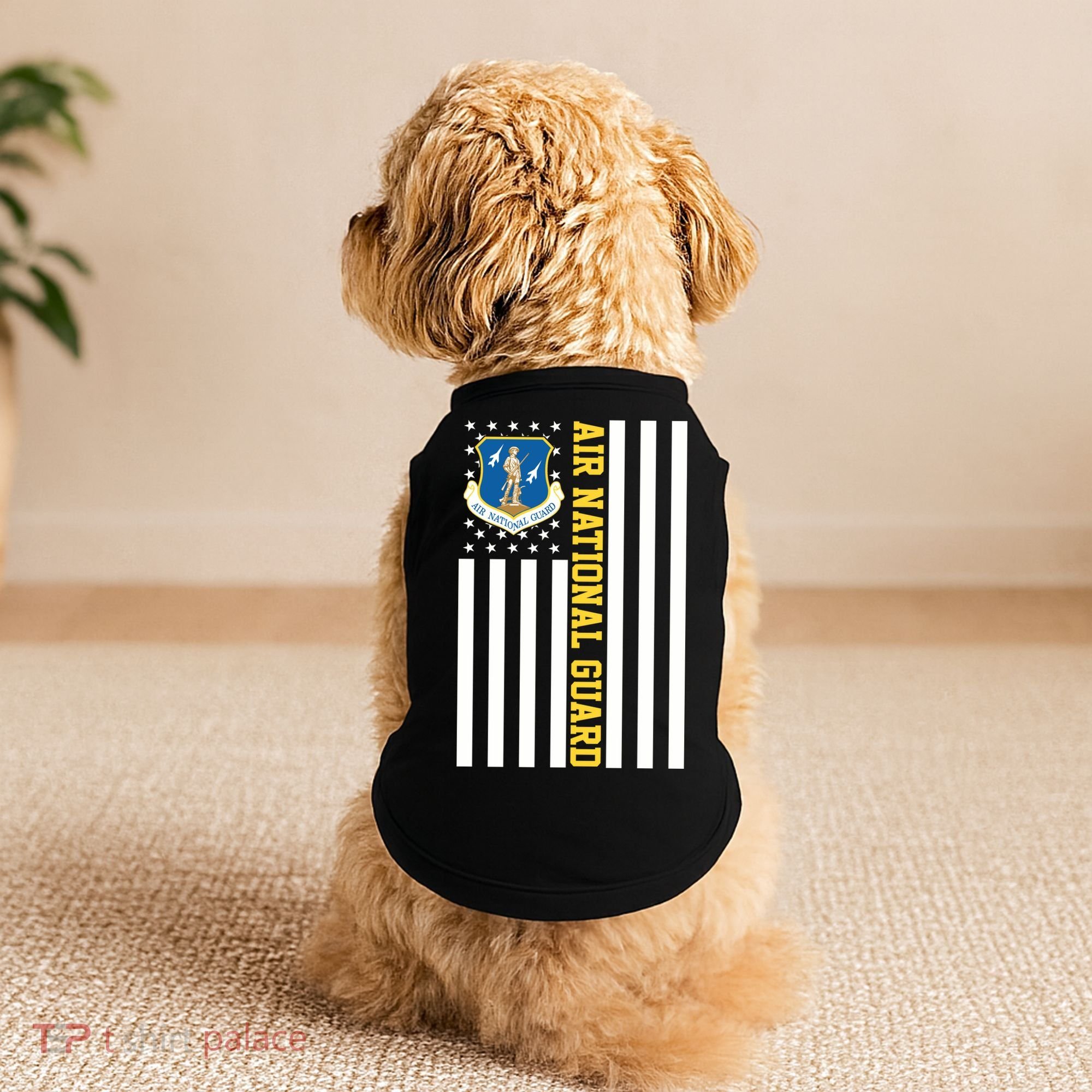 Air National Guard American Flag Gift Doggie Tank