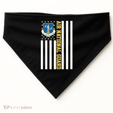 Air National Guard American Flag Gift USA-Made Doggie Bandana