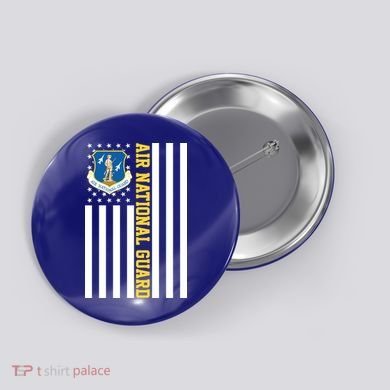 Air National Guard American Flag Gift Button