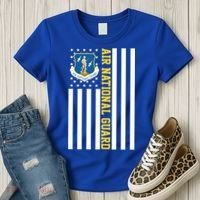 Air National Guard American Flag Gift Women's T-Shirt thumb 3