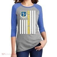 Air National Guard American Flag Gift Women's Tri-Blend 3/4-Sleeve Raglan Shirt thumb 2