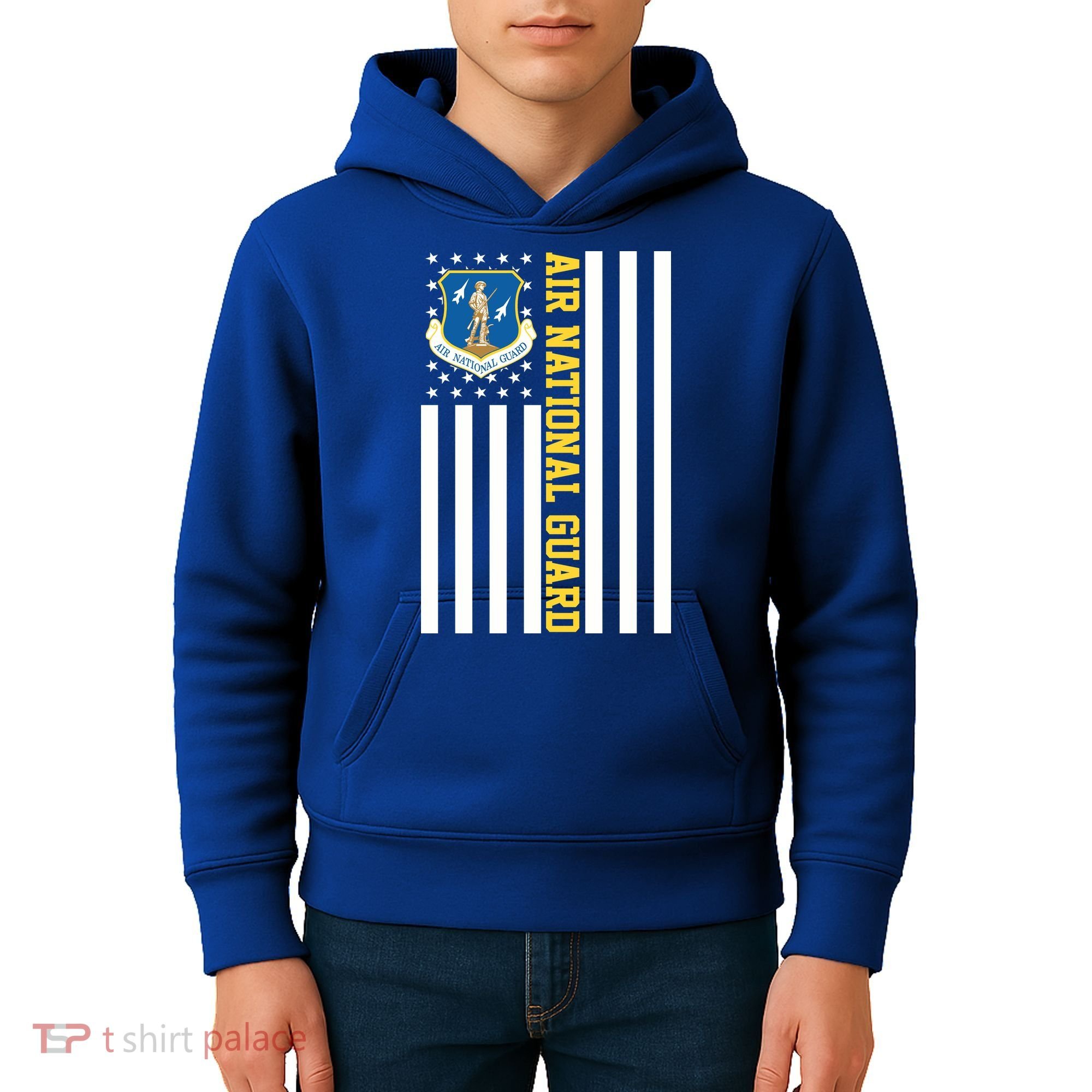 Air National Guard American Flag Gift Kids Hoodie