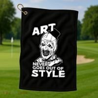 Art Never Goes Out Of Style Horror Clown Golf Towel thumb 1
