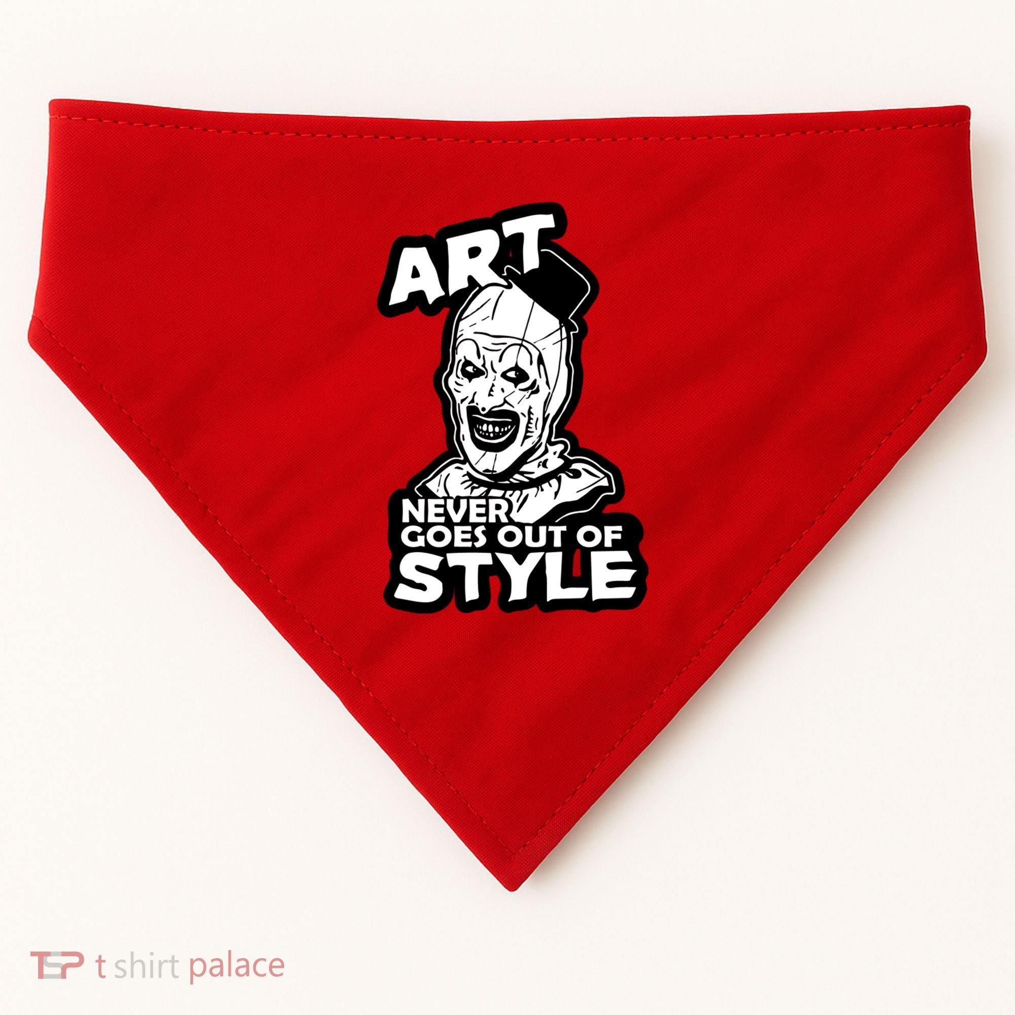 Art Never Goes Out Of Style Horror Clown USA-Made Doggie Bandana