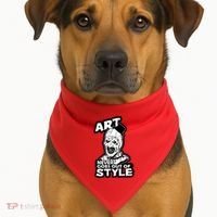 Art Never Goes Out Of Style Horror Clown USA-Made Doggie Bandana thumb 1