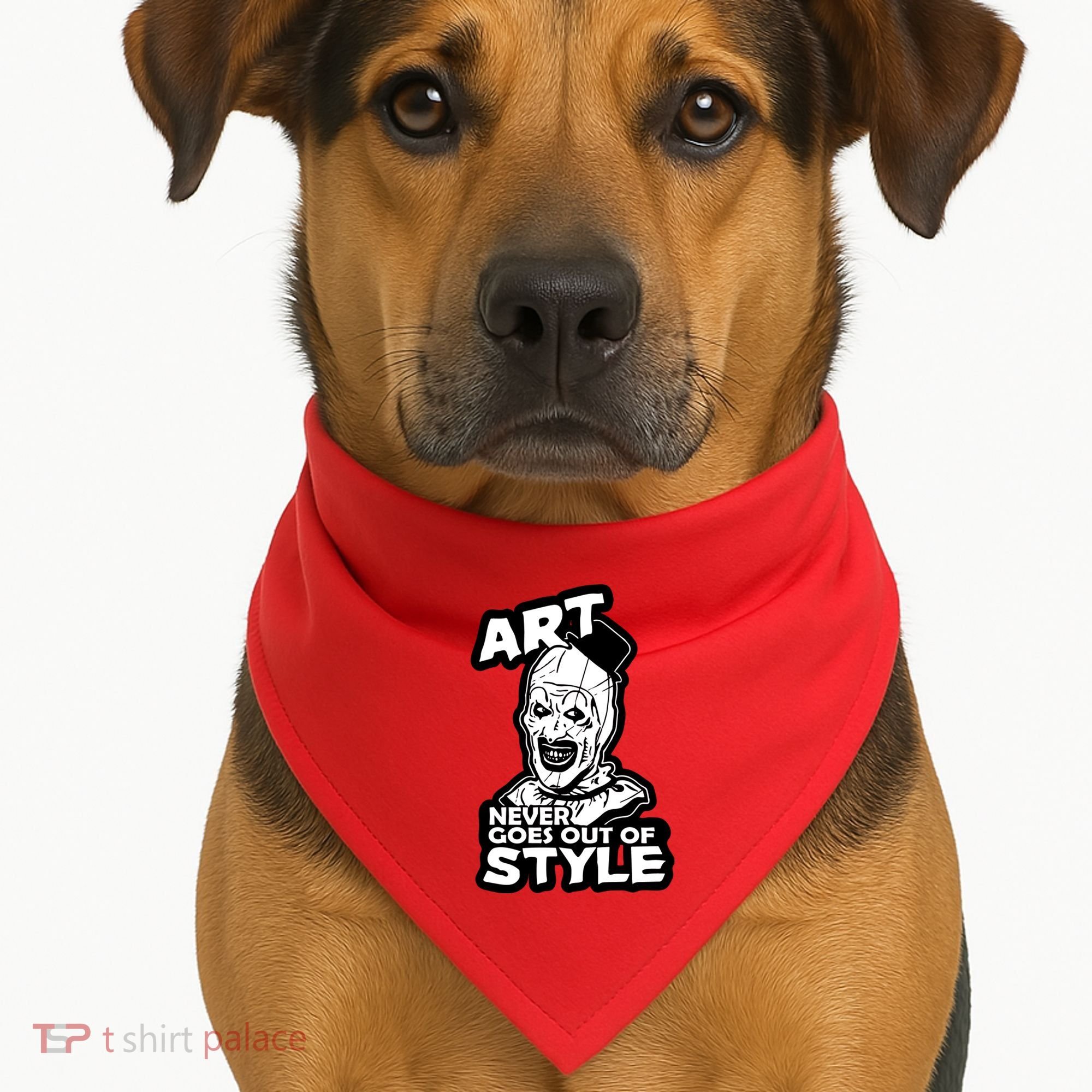 Art Never Goes Out Of Style Horror Clown USA-Made Doggie Bandana