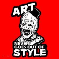 Art Never Goes Out Of Style Horror Clown Long Sleeve Shirt thumb 2