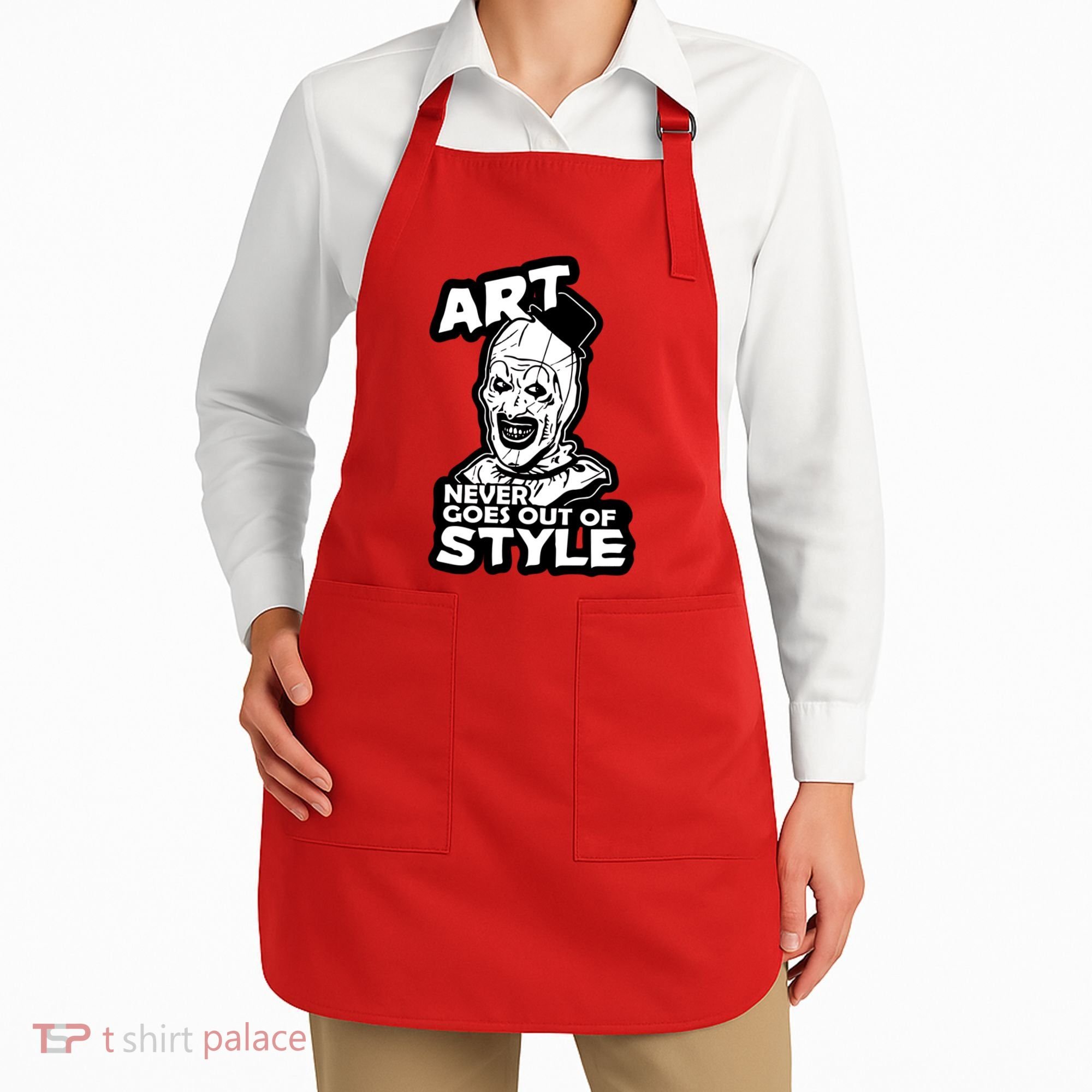 Art Never Goes Out Of Style Horror Clown Apron
