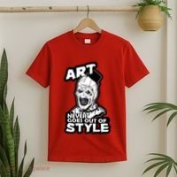 Art Never Goes Out Of Style Horror Clown T-Shirt thumb 2