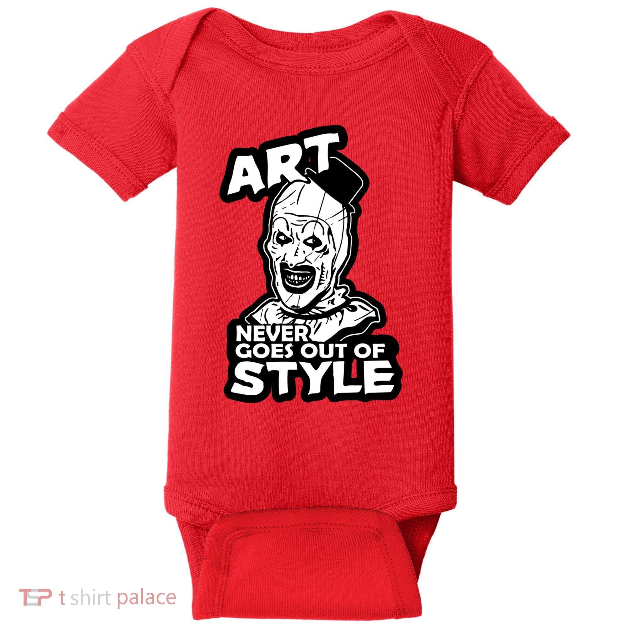 Art Never Goes Out Of Style Horror Clown Baby Bodysuit