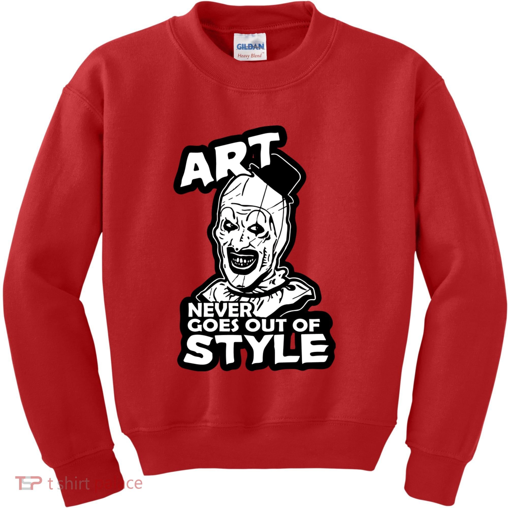 Art Never Goes Out Of Style Horror Clown Kids Sweatshirt