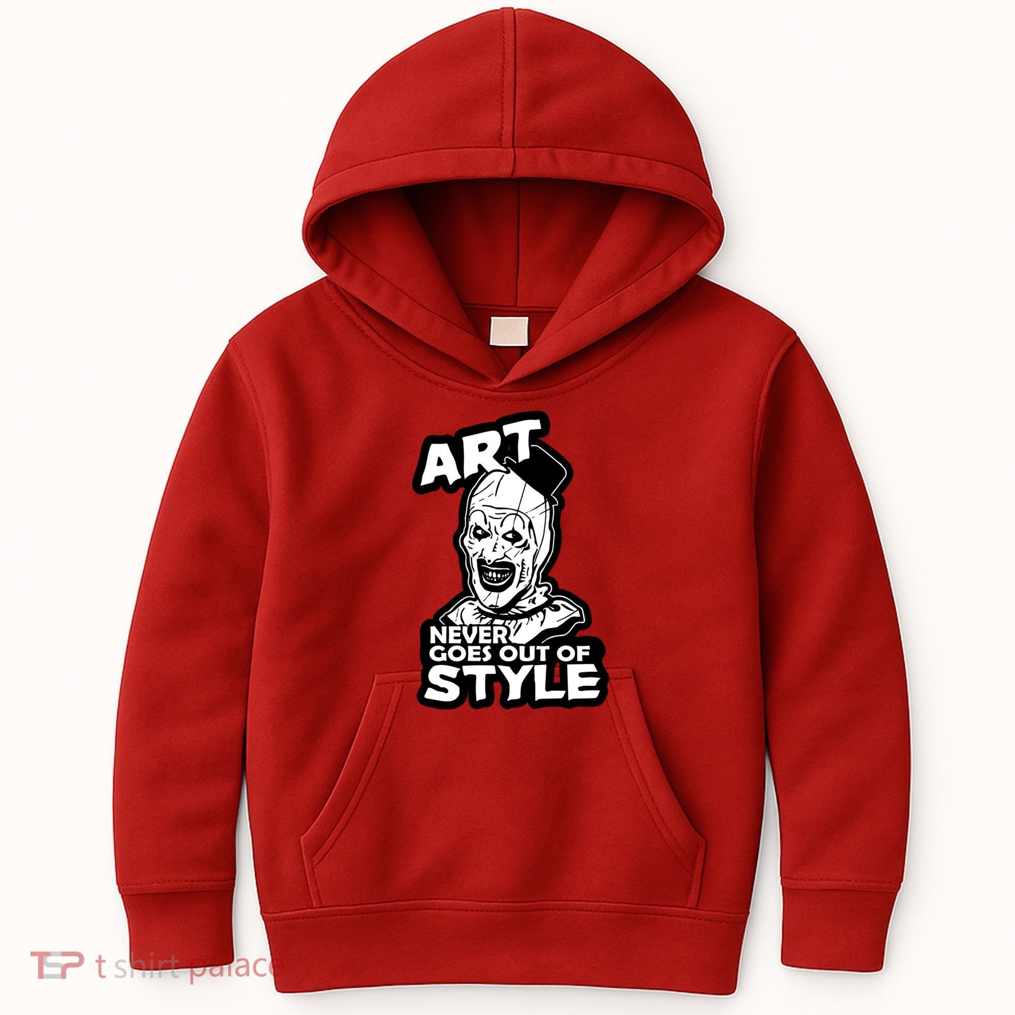Art Never Goes Out Of Style Horror Clown Kids Hoodie