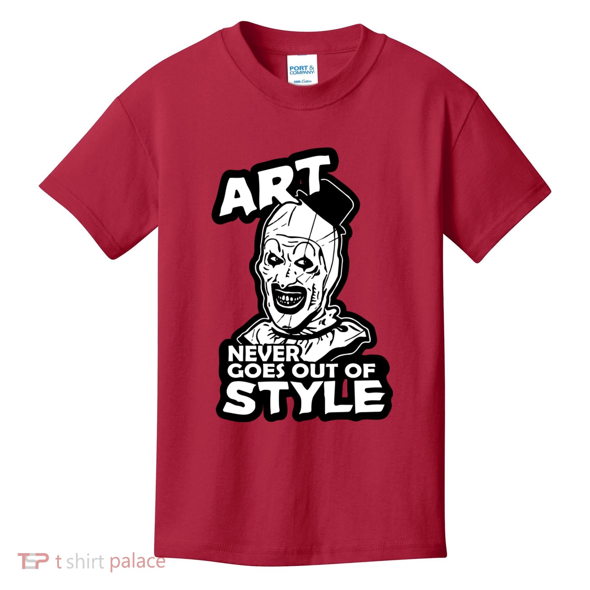 Art Never Goes Out Of Style Horror Clown Kids T-Shirt