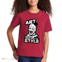 Art Never Goes Out Of Style Horror Clown Kids T-Shirt thumb 2