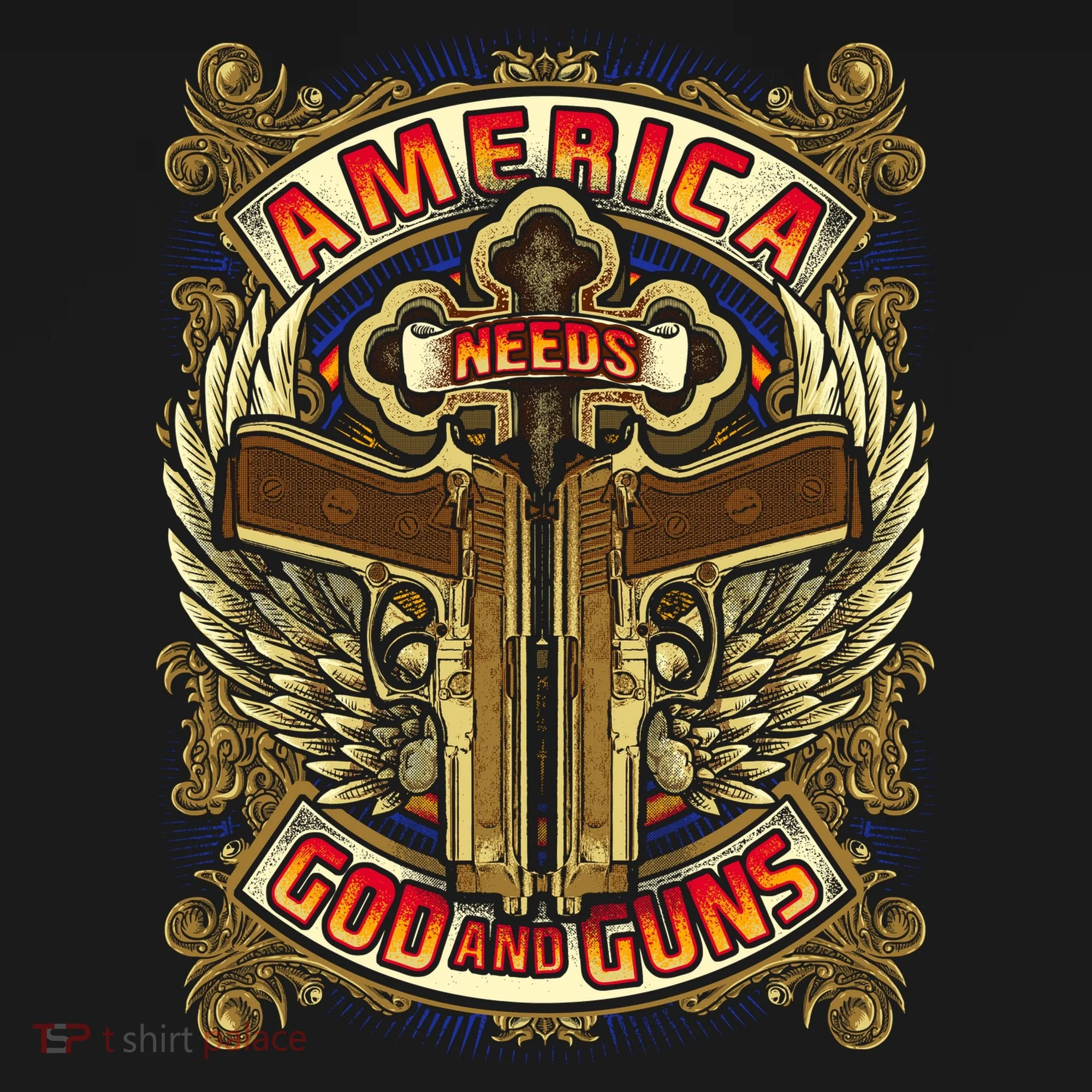 America Needs God And Guns Doggie Tank