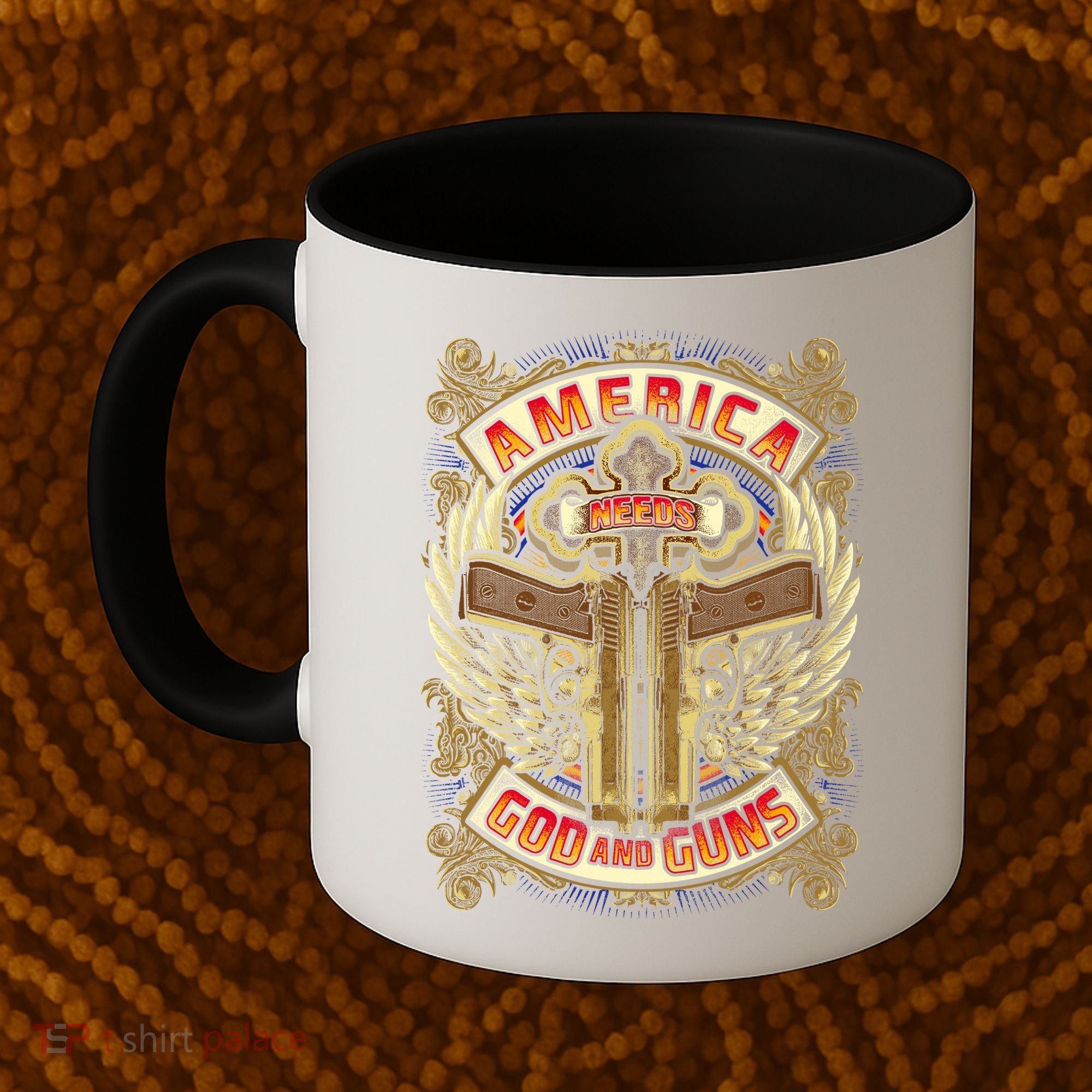 America Needs God And Guns Coffee Mug