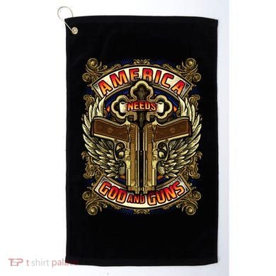 America Needs God And Guns Golf Towel
