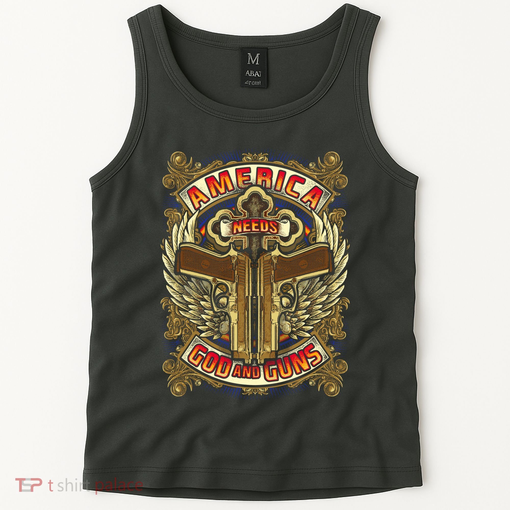 America Needs God And Guns Tank Top