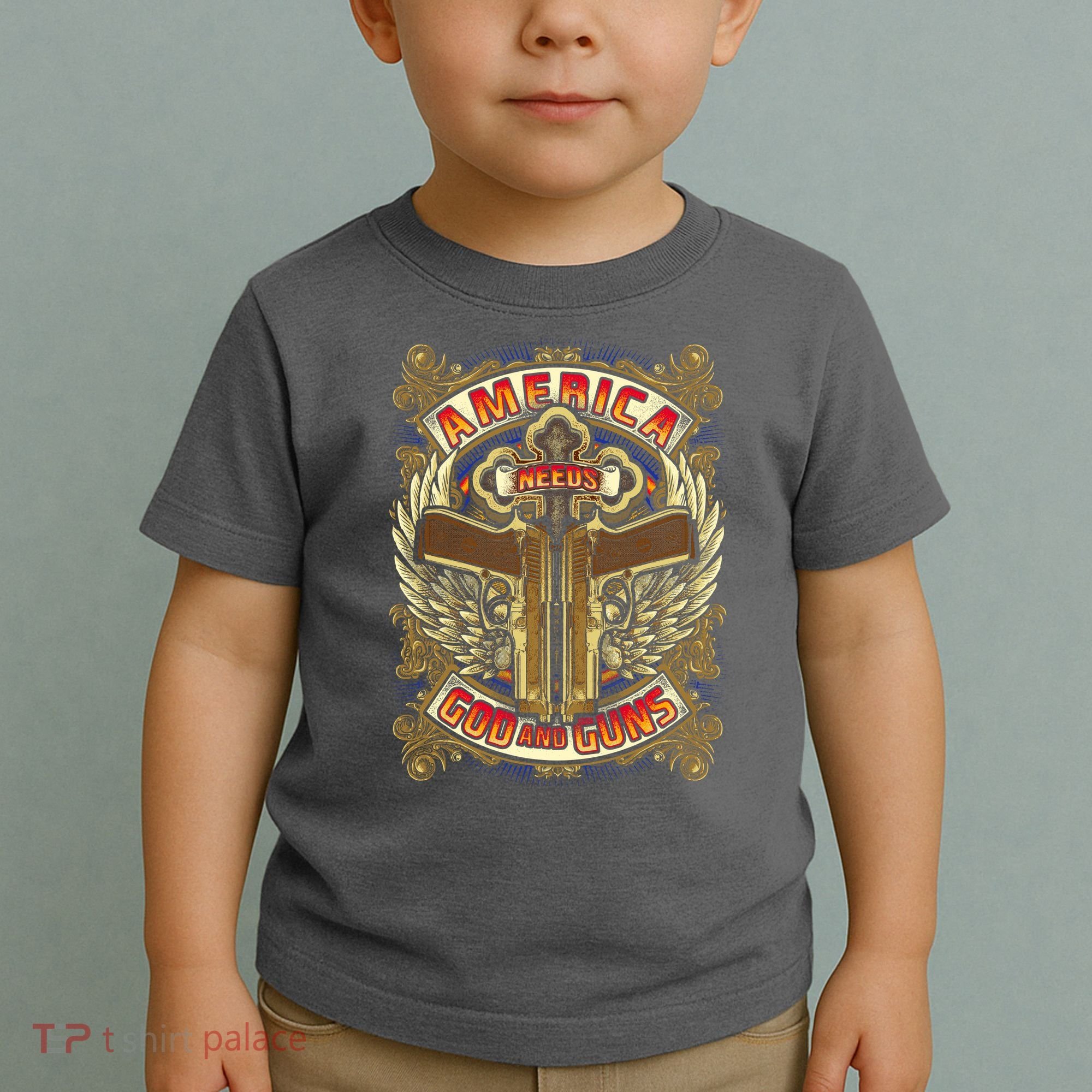 America Needs God And Guns Toddler T-Shirt