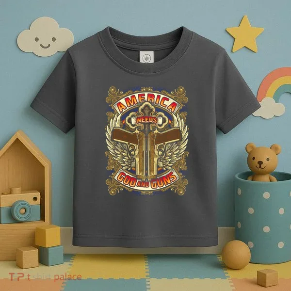 America Needs God And Guns Toddler T-Shirt